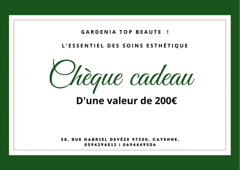 Gardénia Top Beauté : Chèque cadeau Douceur